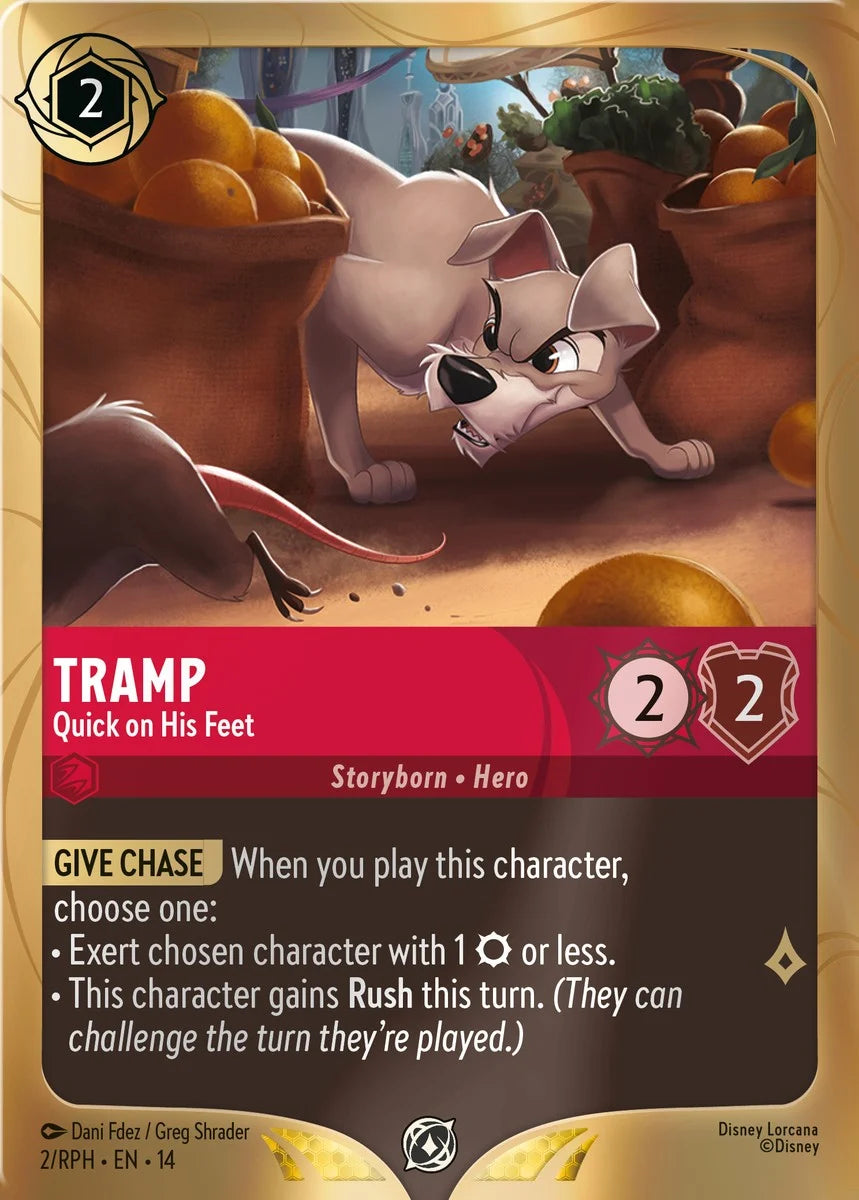 Tramp - Quick on His Feet - Disney Lorcana Promo Cards