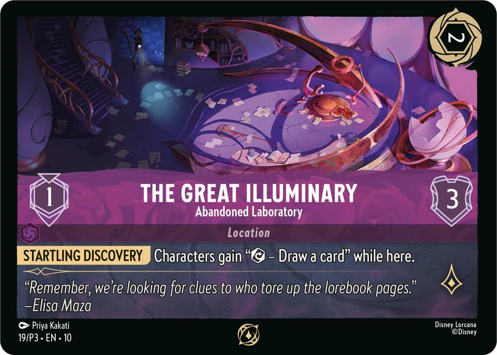 The Great Illuminary - Abandoned Laboratory - Disney Lorcana Promo Cards