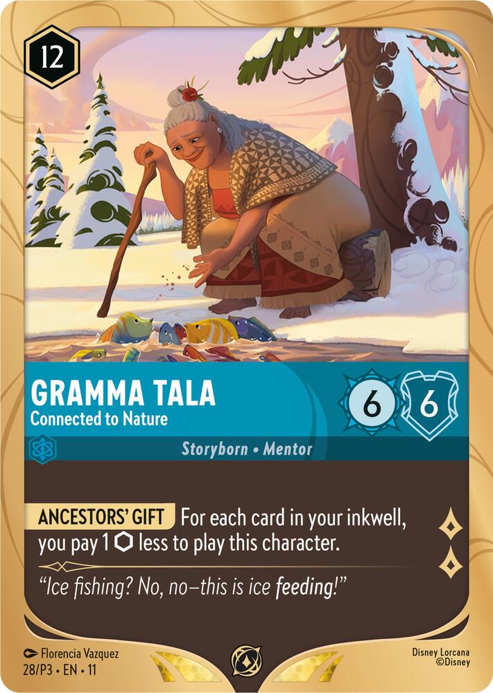 Gramma Tala - Connected to Nature - Disney Lorcana Promo Cards