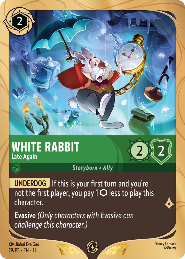 White Rabbit - Late Again - Disney Lorcana Promo Cards
