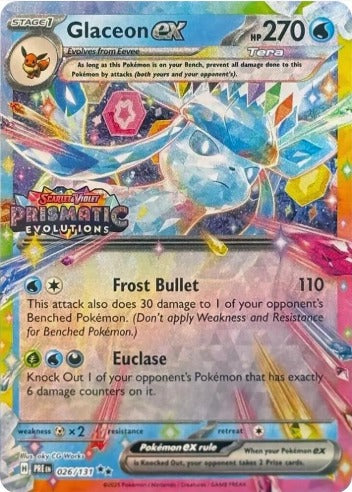 Glaceon ex - 026/131 (Prismatic Evolutions Stamp)