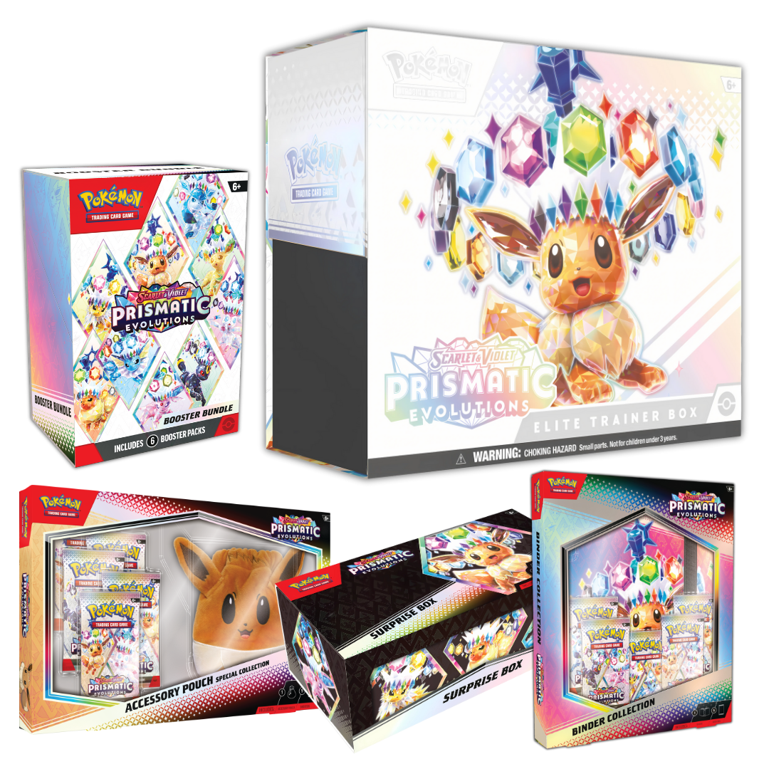 pokemon prismatic evolutions elite trainer box + booster bundle Pokémon TCG: Prismatic Evolutions Products – Holo Horse Games LLC