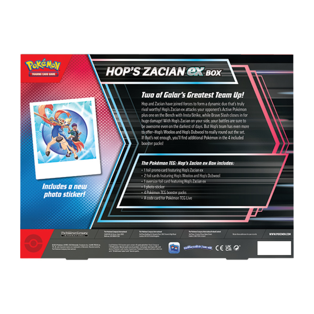 Pokémon TCG: Hop's Zacian ex Box