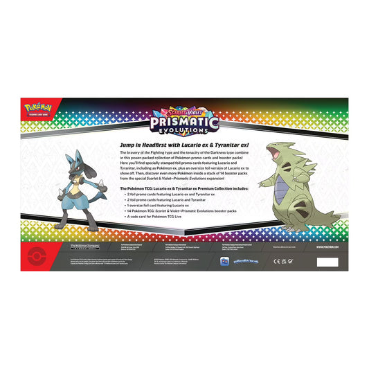 Prismatic Evolutions Lucario ex & Tyranitar ex Premium Collection (Sam's Club)