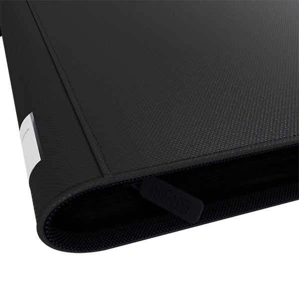 Arcane Fortress - Binder: 9-Pocket Zippered Toploader- Solid Color- Black