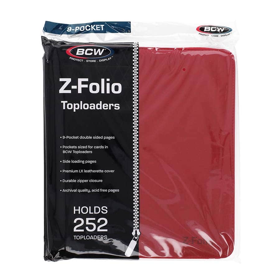 BCW SUPPLIES: Z-FOLIO Zippered LX Toploader Binder