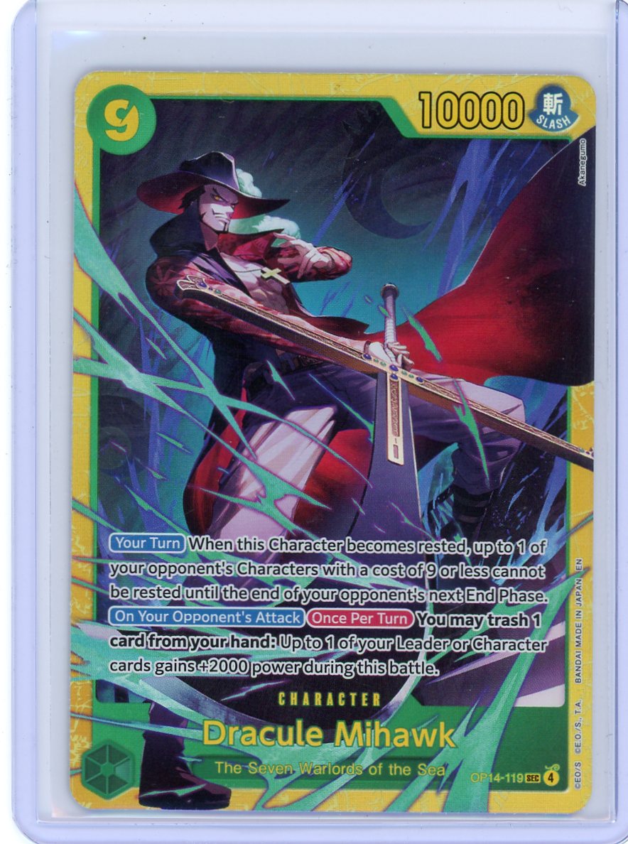 Dracule Mihawk - OP14-119 - The Azure Sea's Seven