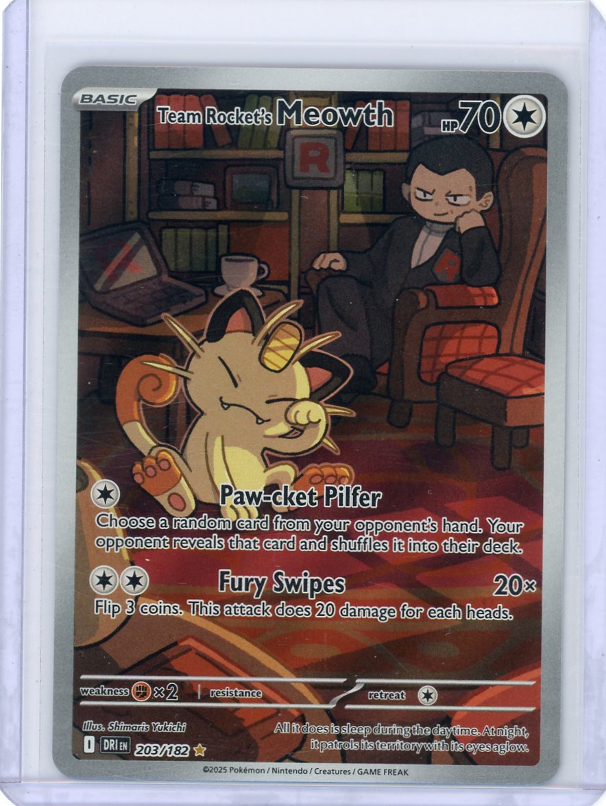 Team Rocket's Meowth - 203/182 - SV10: Destined Rivals