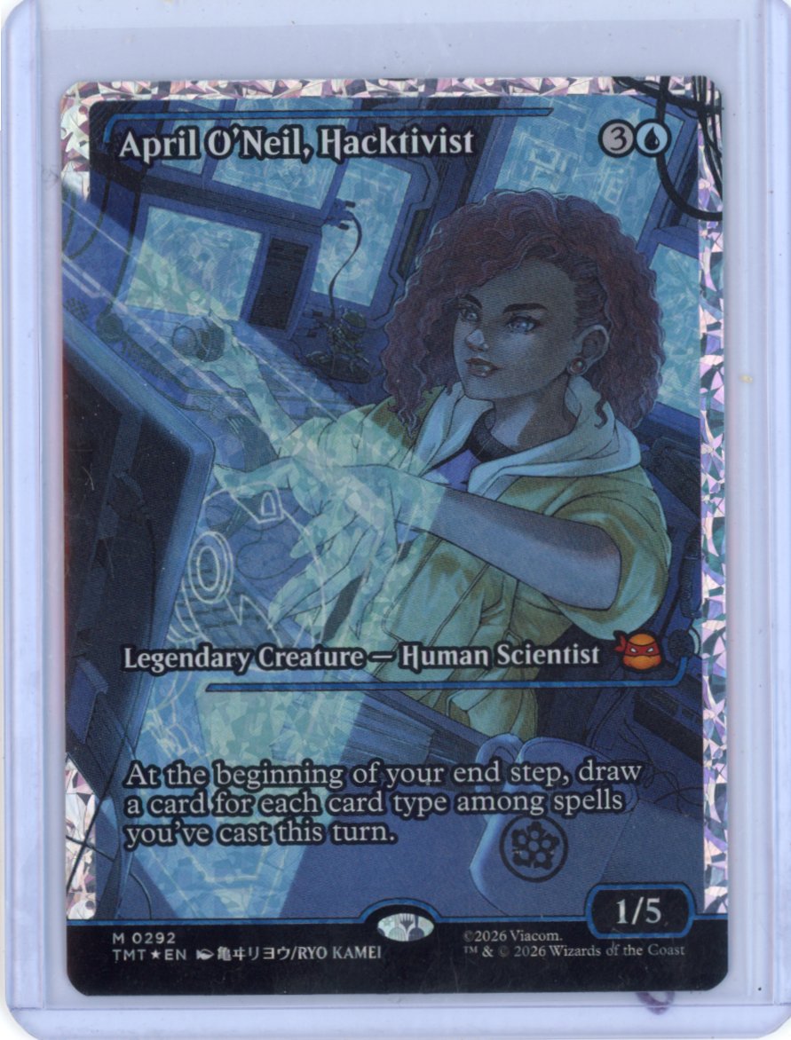 April O'Neil, Hacktivist (0292) (Showcase) (Fracture Foil) - Teenage Mutant Ninja Turtles (TMT)