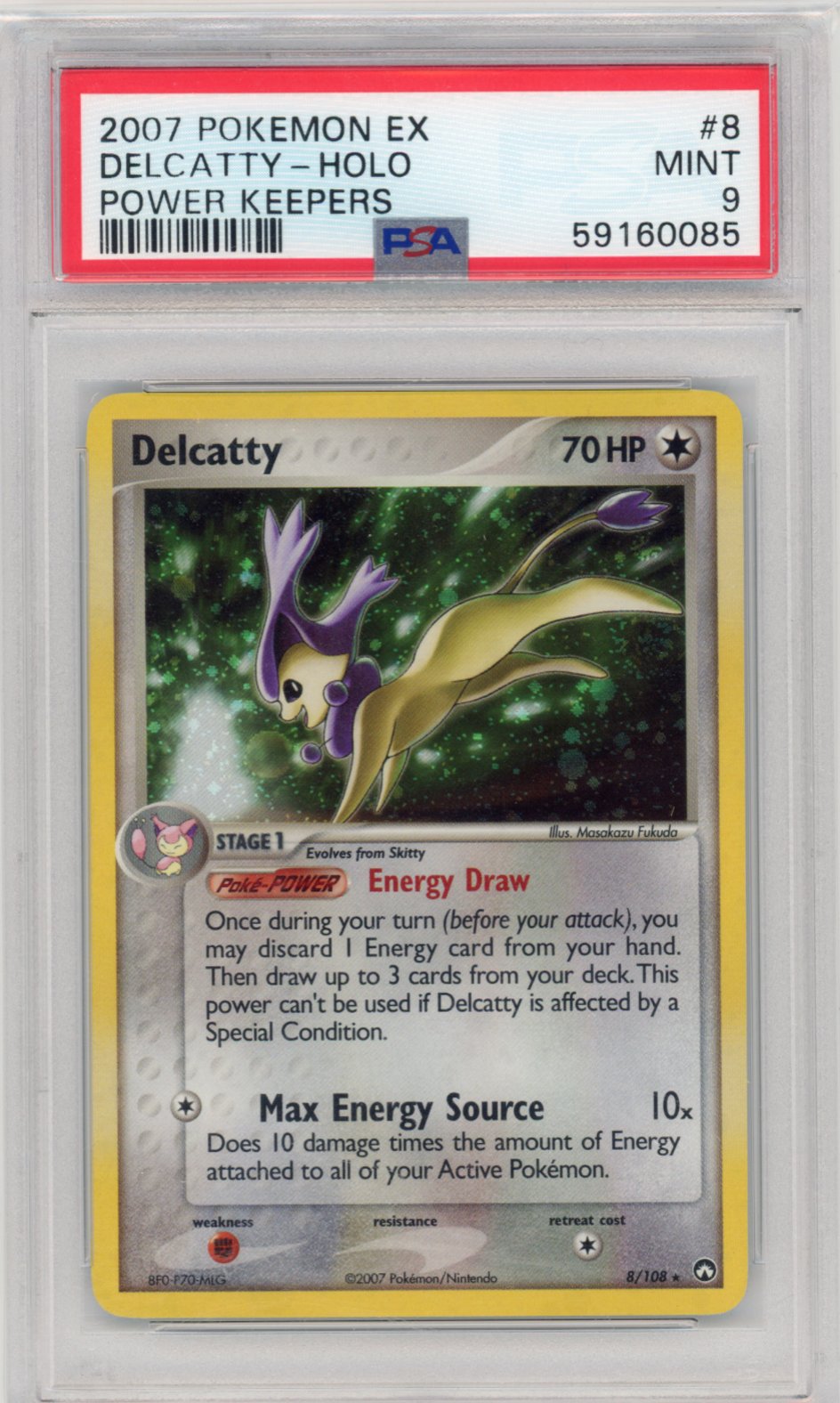 Delcatty #8 Pokemon Power Keepers PSA 9