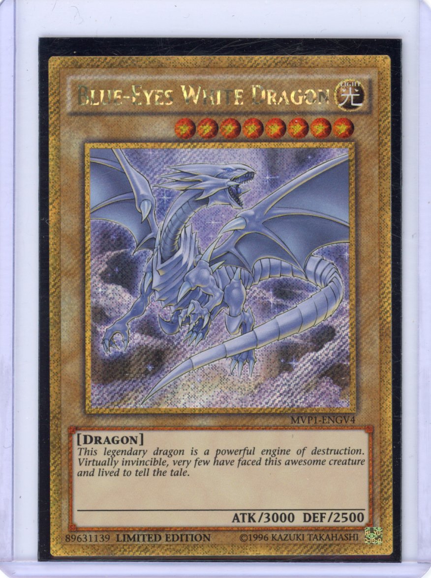 Blue-Eyes White Dragon (Gold Secret Rare) - The Dark Side of Dimensions Movie Pack: Gold Edition (MVP1-ENG)