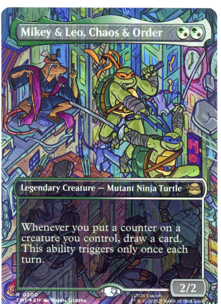 Mikey & Leo, Chaos & Order (Borderless) - Teenage Mutant Ninja Turtles (TMT)
