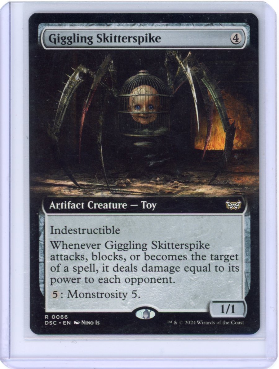Giggling Skitterspike (Extended Art) - Commander: Duskmourn: House of Horror (DSC)