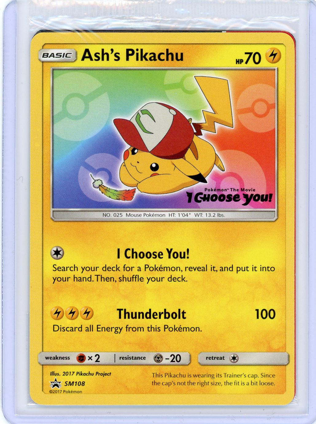 i choose you pokemon card Ash's Pikachu - SM108
