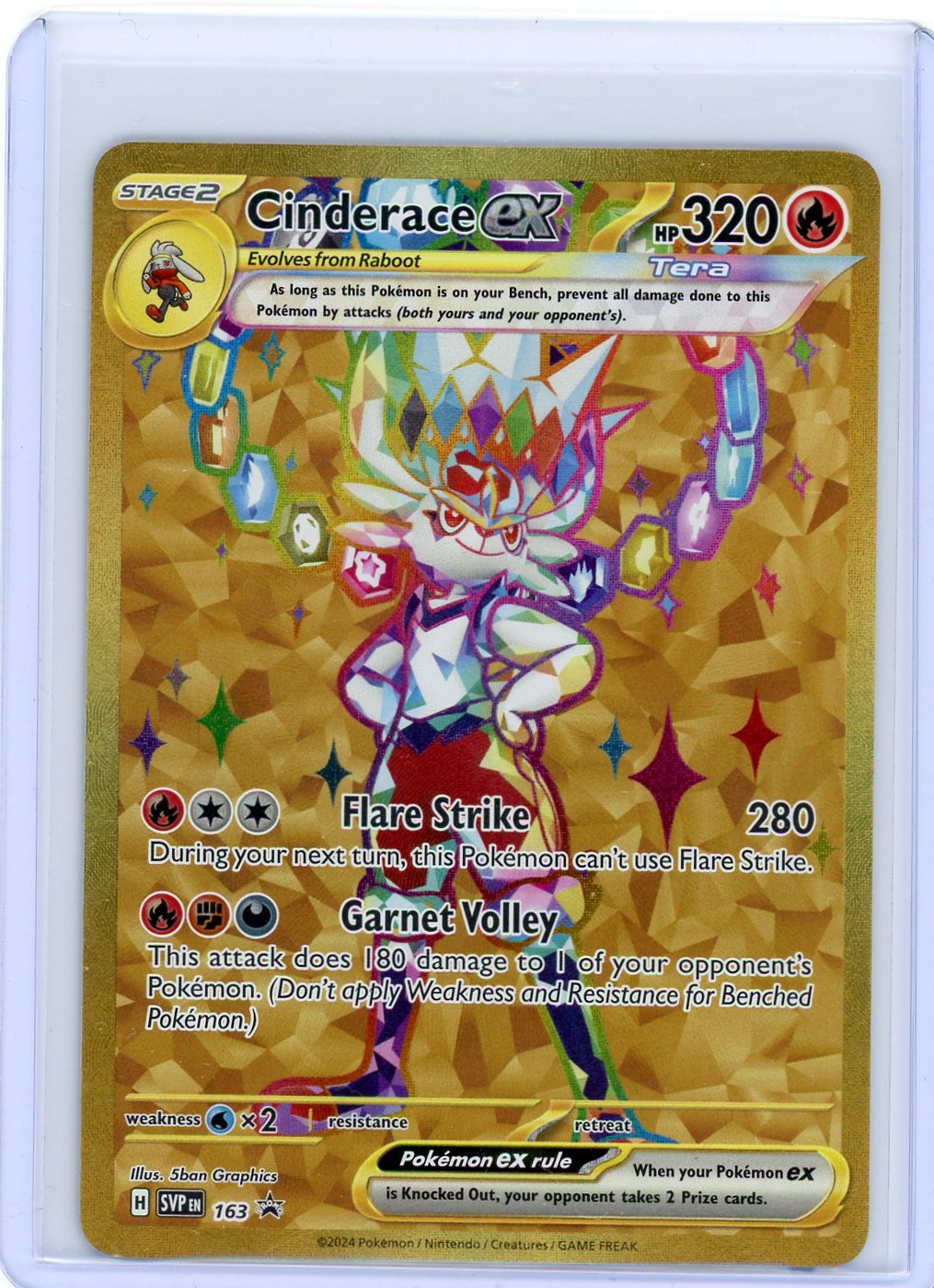 Cinderace ex - 163 - SV: Scarlet & Violet Promo Cards