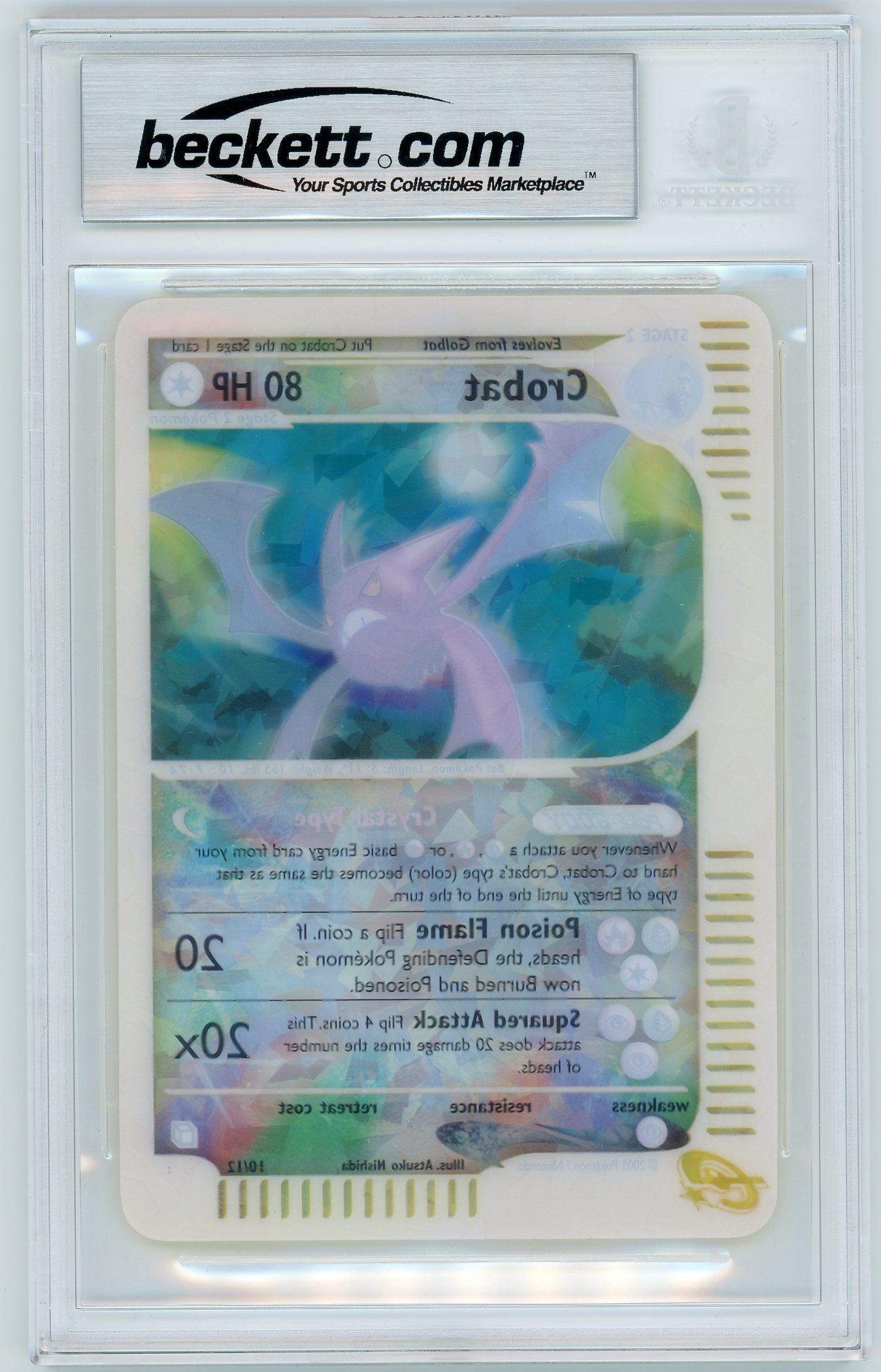 BGS 9 MINT - Crobat - 10/12 (Box Topper) - Jumbo Cards
