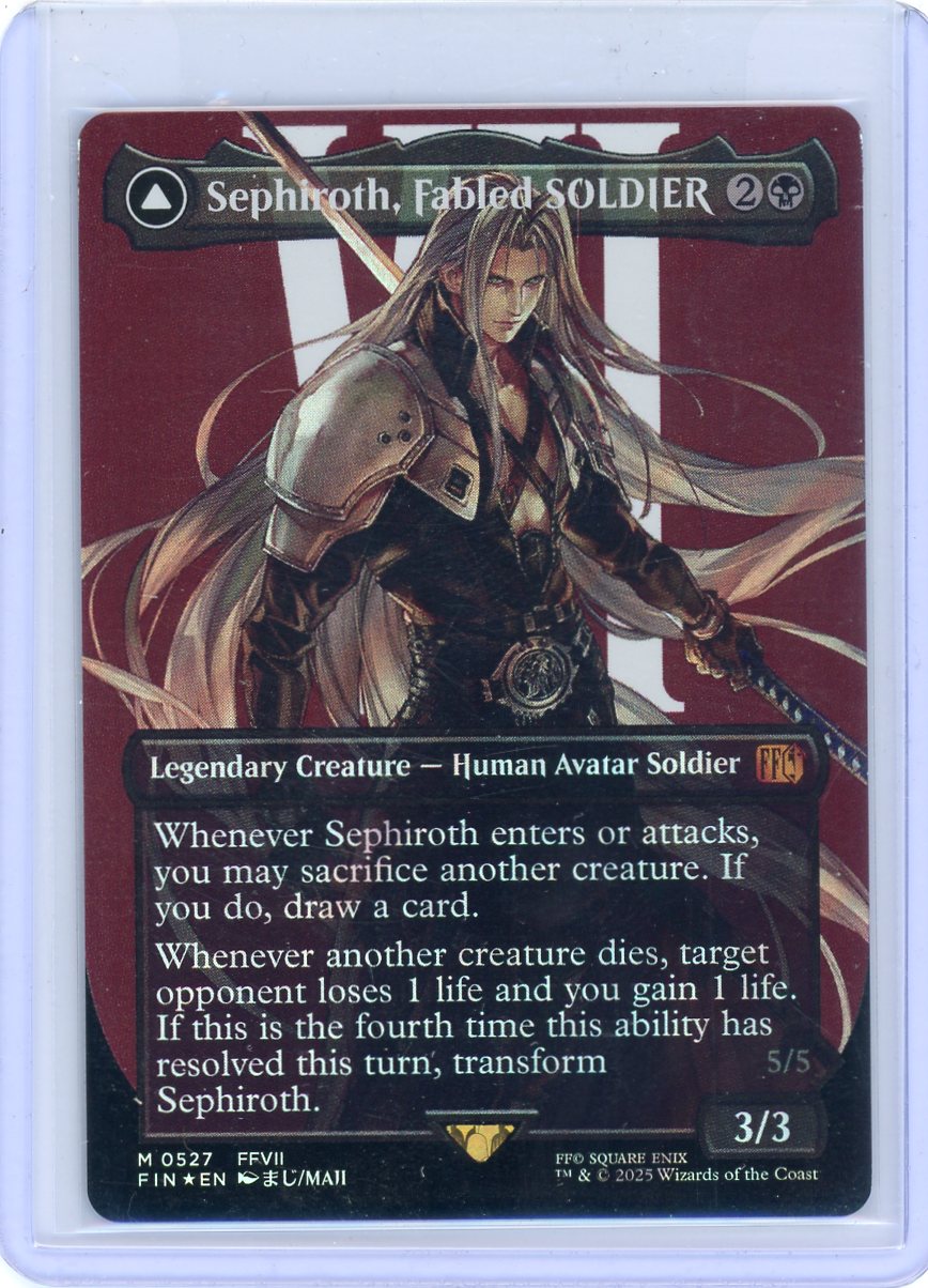 Magic the Gathering: Final Fantasy - Sephiroth, Fabled SOLDIER (Borderless) (Surge Foil)