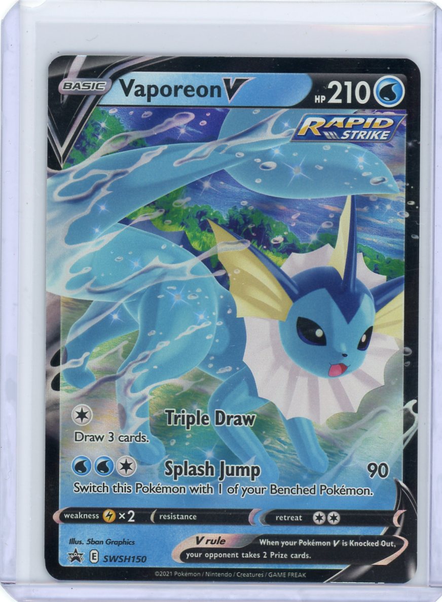 Vaporeon V - SWSH150 - SWSH: Sword & Shield Promo Cards