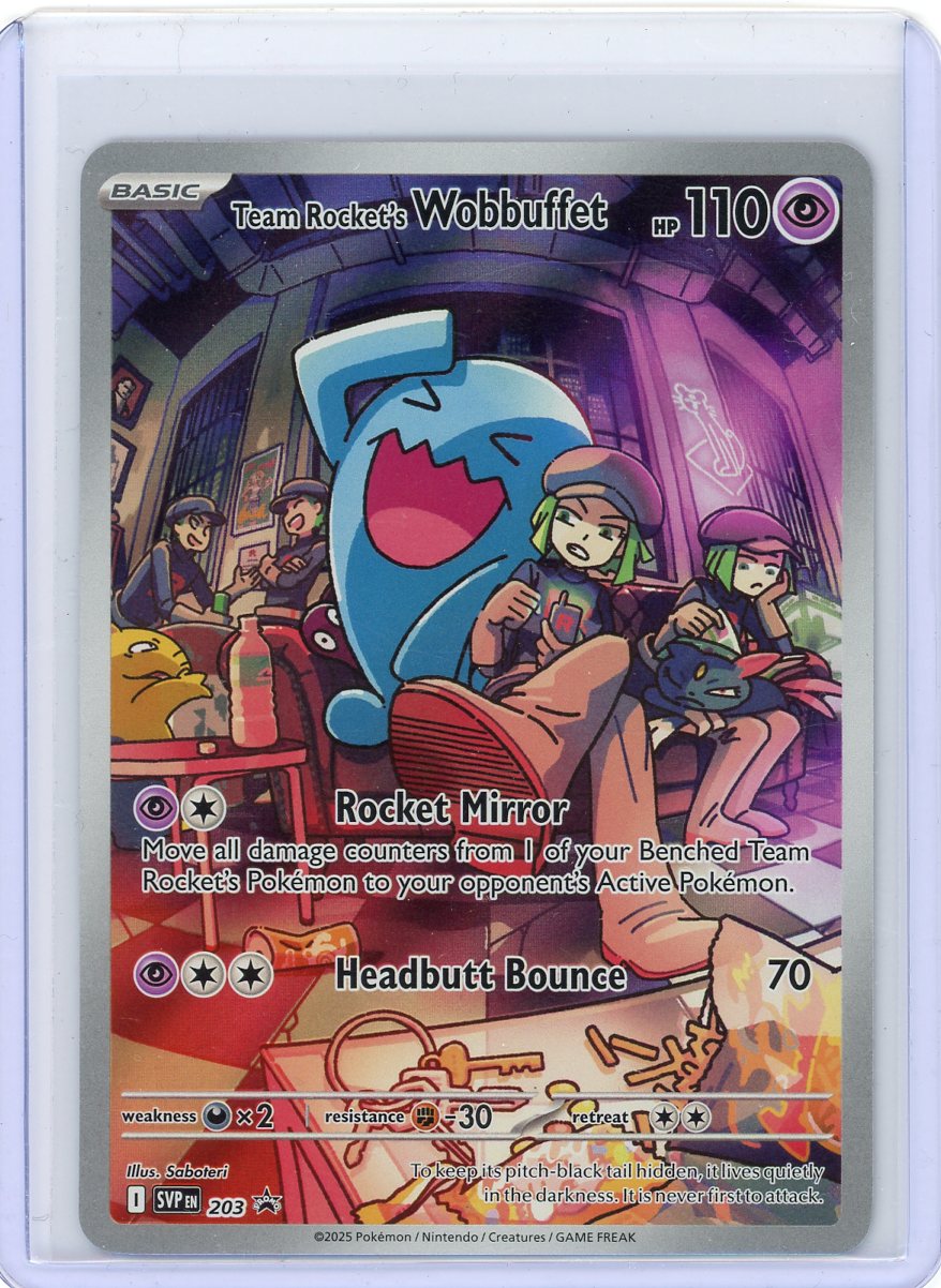 Team Rocket's Wobbuffet #203 Pokemon Promo