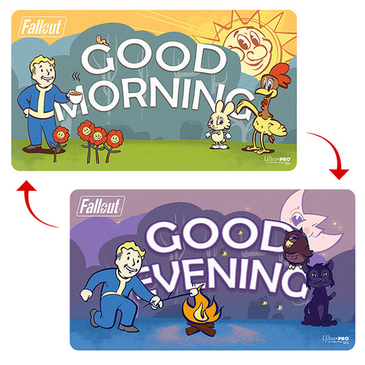 Ultra•Pro Playmat: Double-sided Fallout Vault Boy- Good Morning/Good Evening
