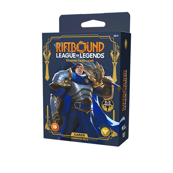Riftbound TCG: Set 06- Legacy- Showdown Deck Display (4 Decks- Tryndamere, Ashe, Garen, & Lux)