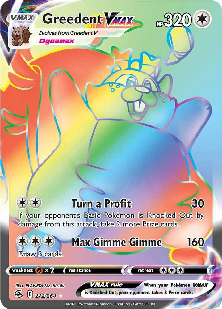 Greedent VMAX (Secret) - SWSH08: Fusion Strike (SWSH08)