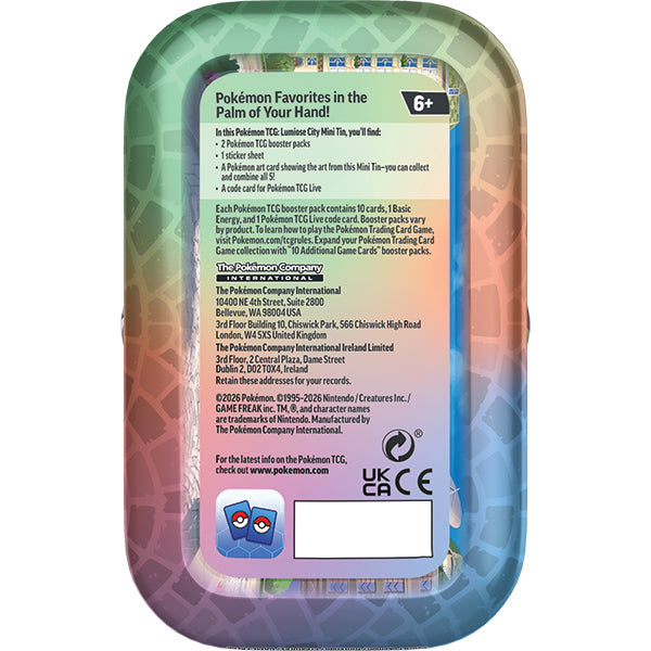 Pokemon TCG: Lumiose City Mini Tin Display