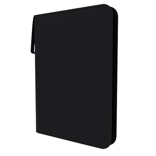 Arcane Fortress - Binder: 9-Pocket Zippered Toploader- Solid Color- Black