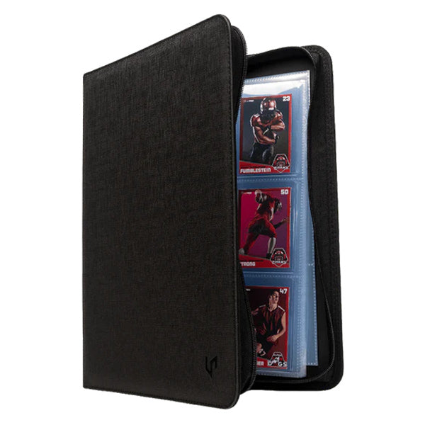 Binder: PRO 9- Pocket Premium Zippered Toploader- Black