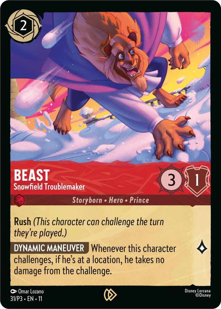 Beast - Snowfield Troublemaker - Disney Lorcana Promo Cards