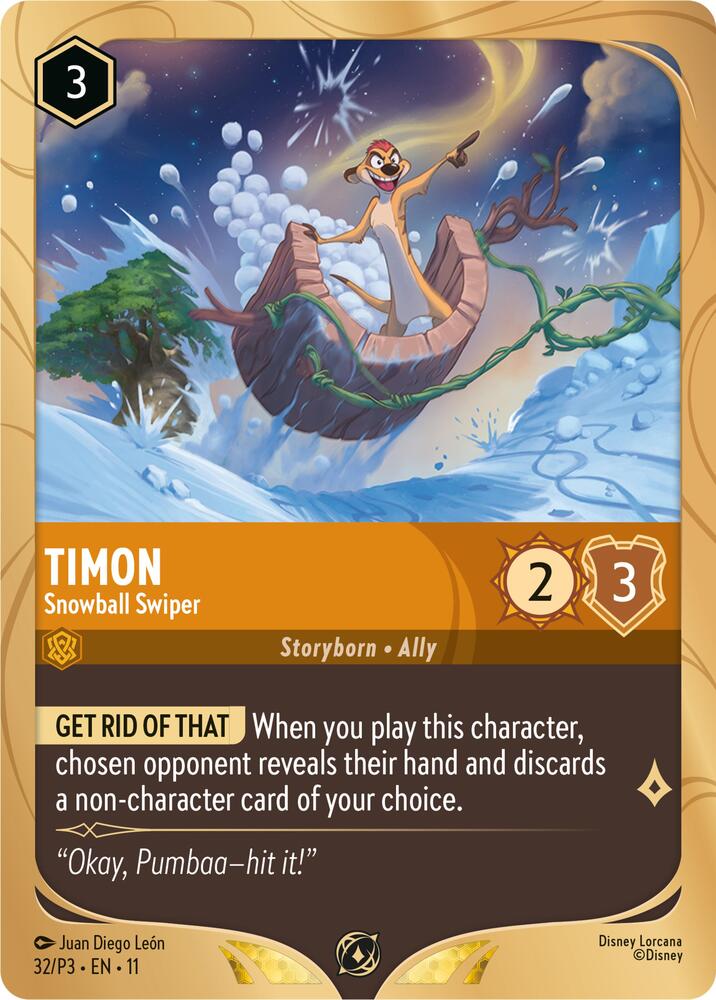 Timon - Snowball Swiper - Disney Lorcana Promo Cards