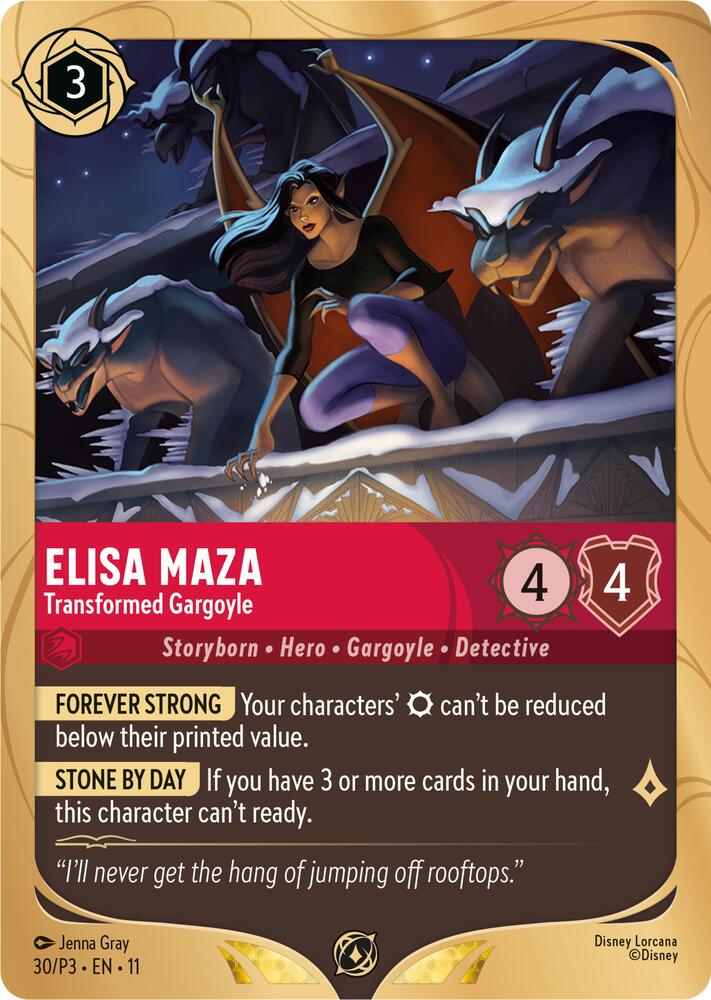 Elisa Maza - Transformed Gargoyle - Disney Lorcana Promo Cards