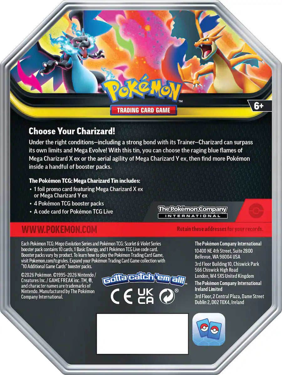 Pokémon TCG: Mega Charizard Tin [RANDOM]