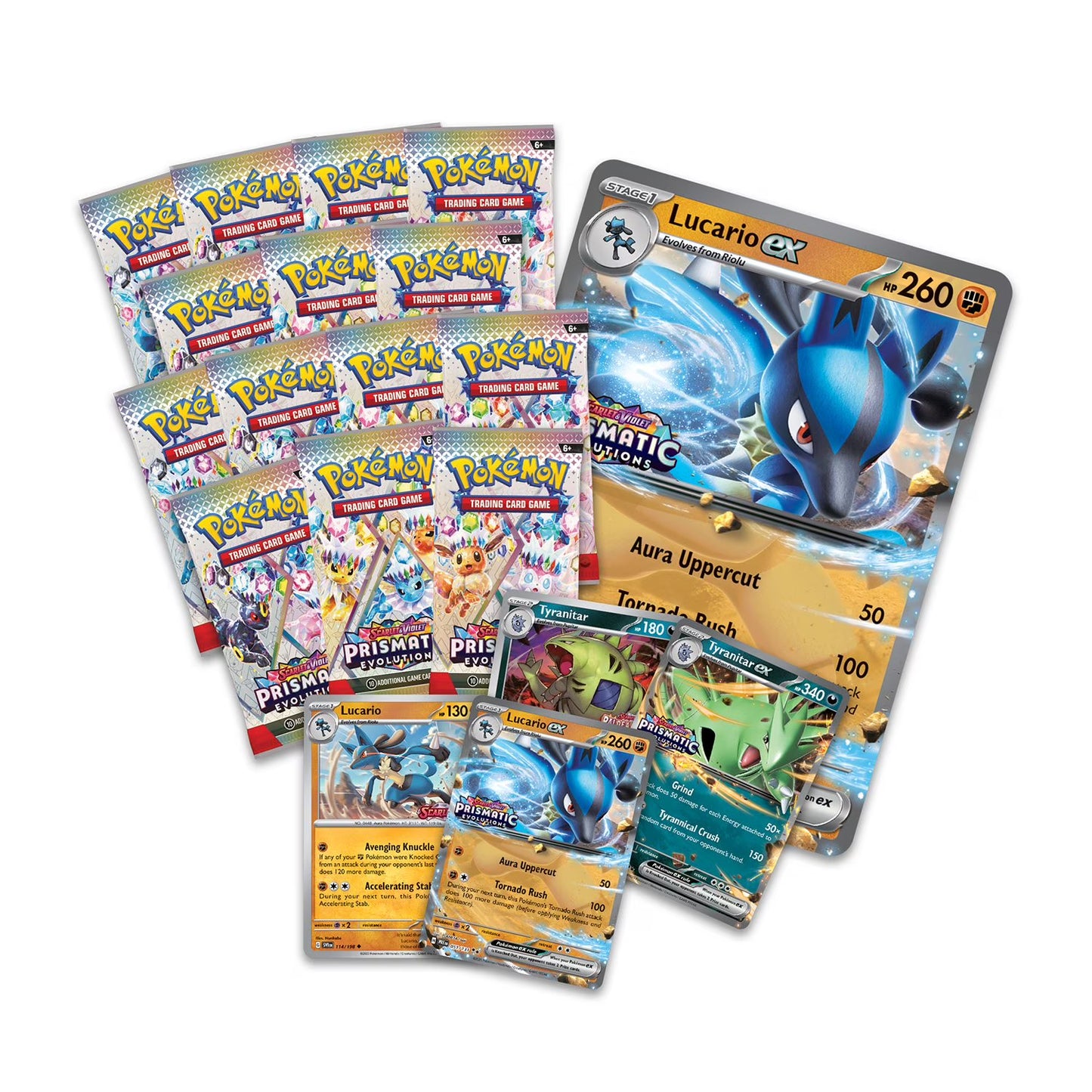 Prismatic Evolutions Lucario ex & Tyranitar ex Premium Collection (Sam's Club)