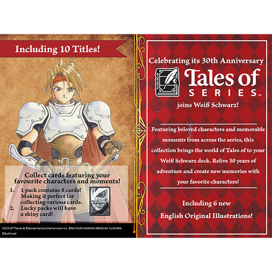 Weiss Schwarz: Tales of SERIES Booster Box (10 Packs) PRE-ORDER