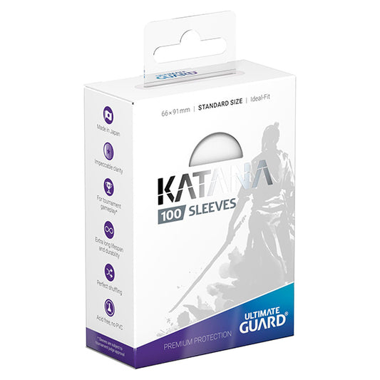 Ultimate Guard: Katana Sleeves Standard Size Ideal Fit - Transparent (100ct)