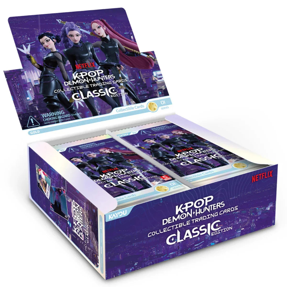 KPop Demon Hunters Collectible Cards: Classic Edition- Foil Pack Display- 001 (20 packs)