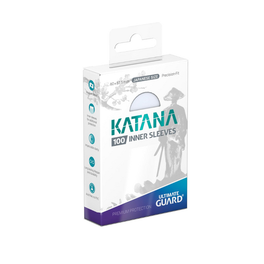 Ultimate Guard: Katana Inner Sleeves Japanese Size- Transparent (100ct)