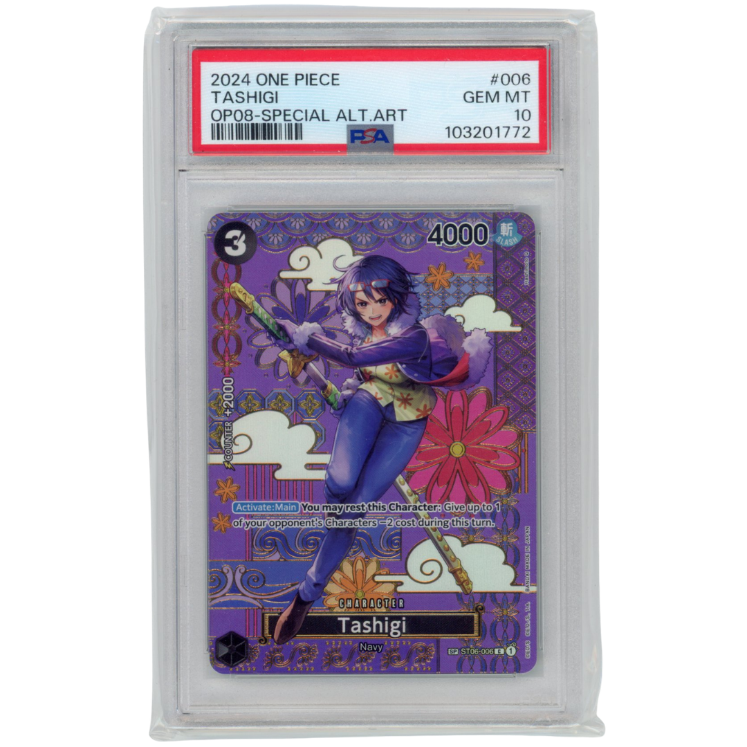 2024 One-Piece Tashigi OP08 #006 Alt Art PSA 10