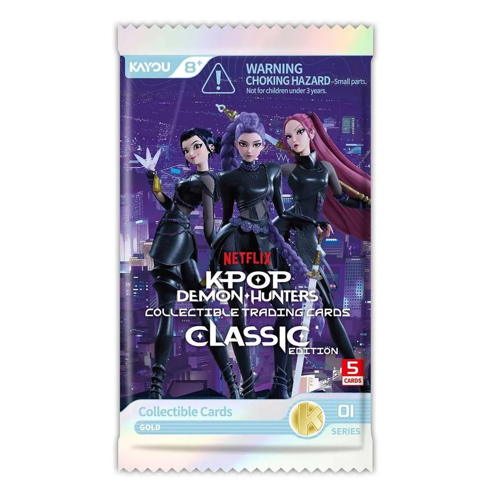 KPop Demon Hunters Collectible Cards: Classic Edition- Foil Pack Display- 001 (20 packs)