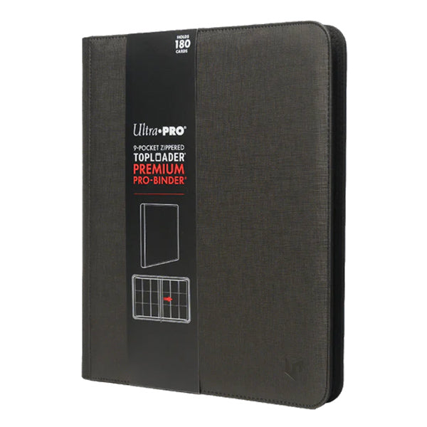 Binder: PRO 9- Pocket Premium Zippered Toploader- Black