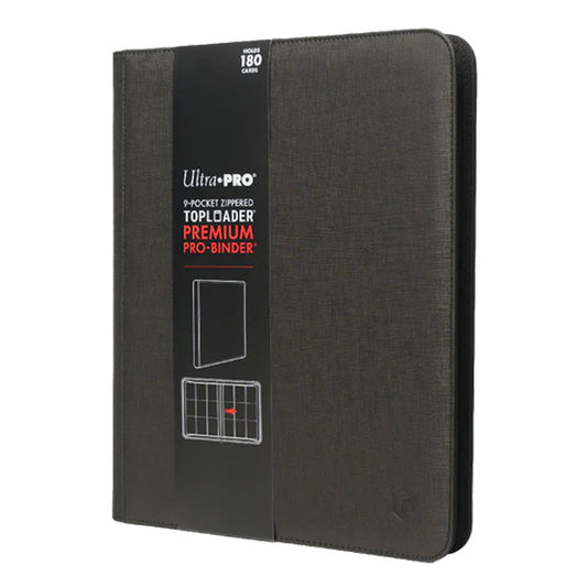 Binder: PRO 9- Pocket Premium Zippered Toploader- Black