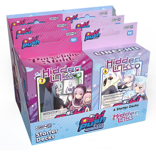 Oshi Push TCG: Gen Two Hidden Links- Starter Deck Display (Linechu or Porcelain Maid)