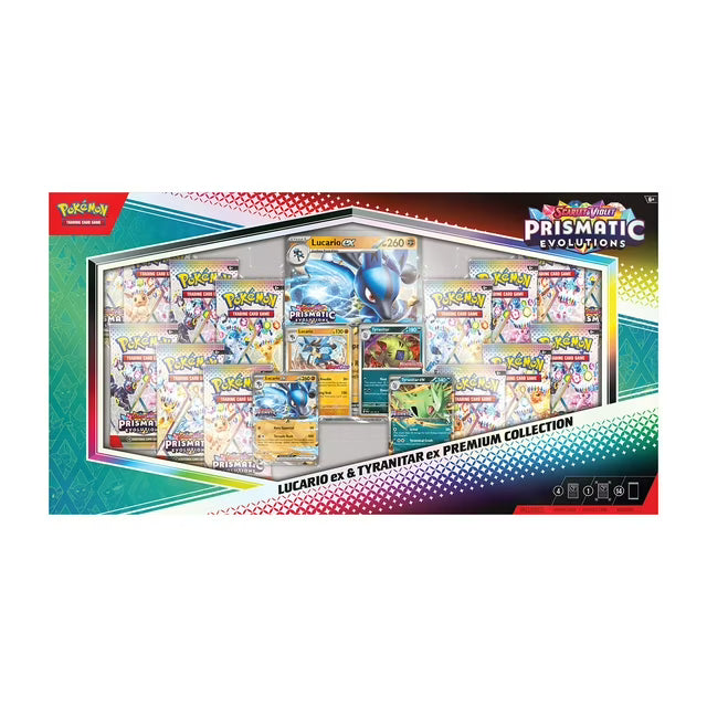 Prismatic Evolutions Lucario ex & Tyranitar ex Premium Collection (Sam's Club)