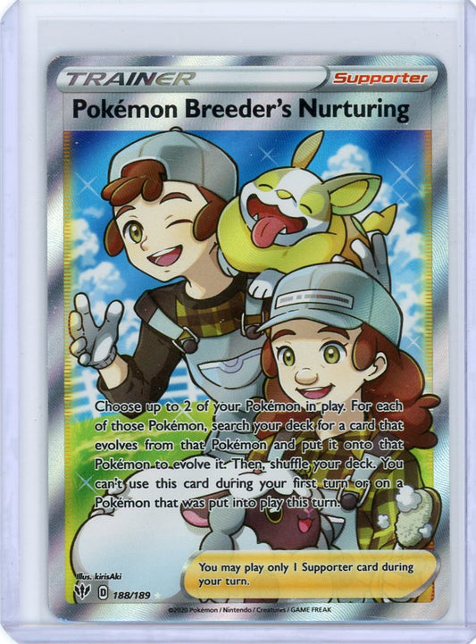 Pokemon Breeder's Nurturing (Full Art) - SWSH03: Darkness Ablaze [LP]