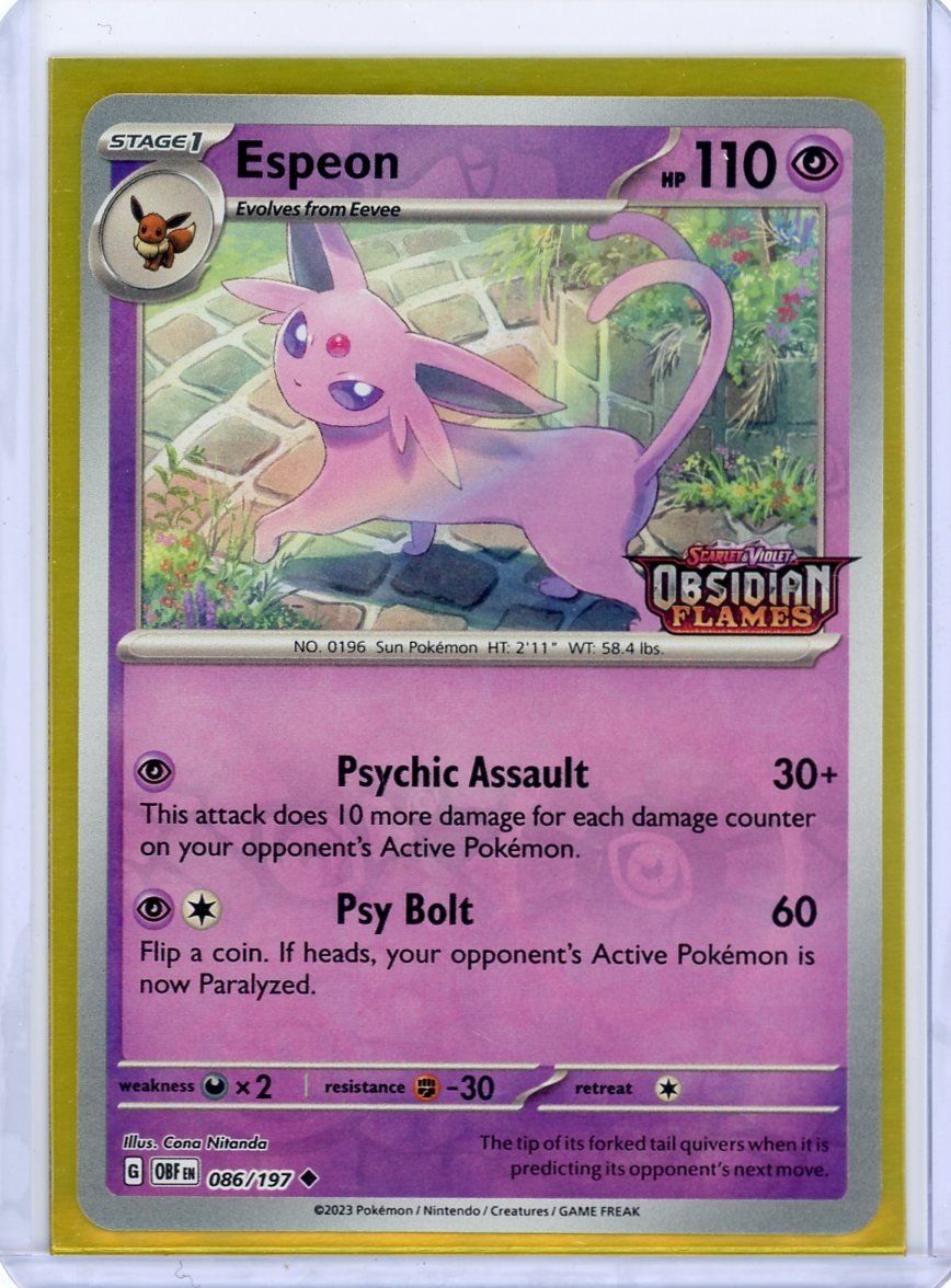 Espeon 086 - SV03: Obsidian Flames (Best Buy Exclusive Stamped Promo) Sealed