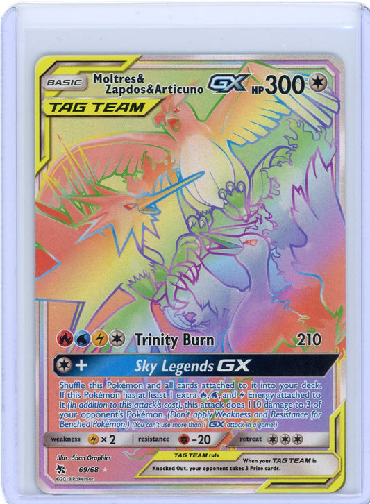 Moltres & Zapdos & Articuno GX (Secret) - Hidden Fates 69/68