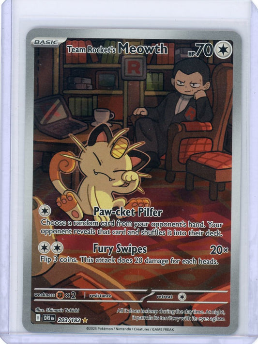 Team Rocket's Meowth - 203/182 - SV10: Destined Rivals