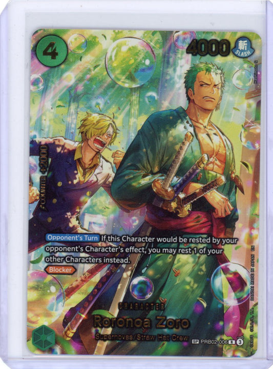 Roronoa Zoro - PRB02-006 (SP) - The Azure Sea's Seven