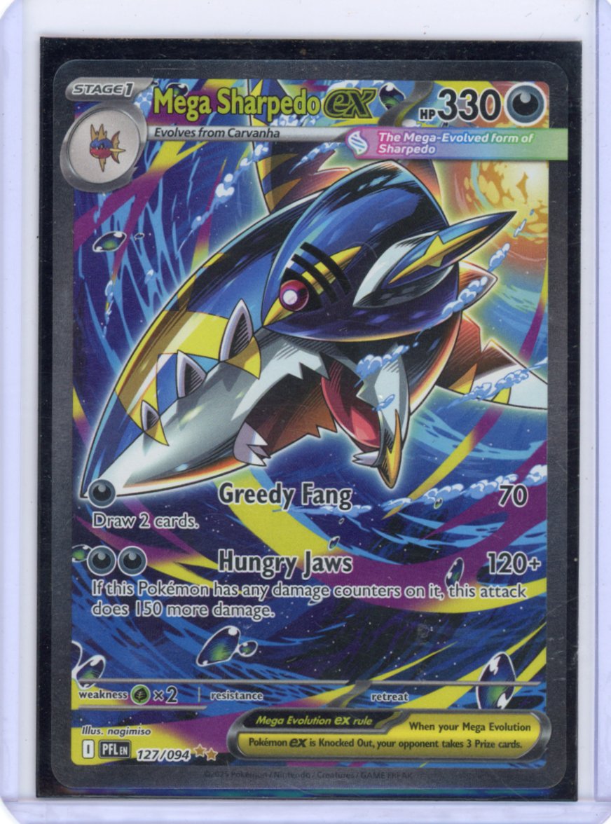 Mega Sharpedo ex - 127/094 - ME02: Phantasmal Flames (LP)